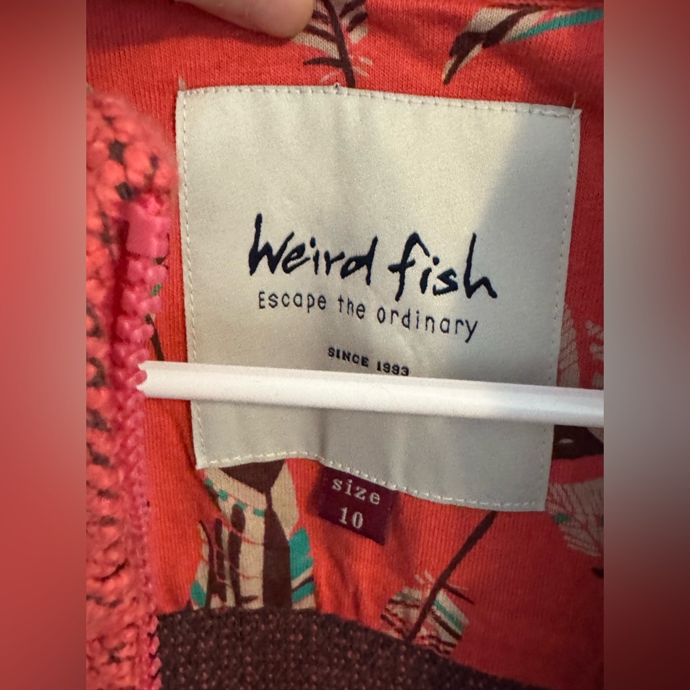 Weird Fish Sontee Full Zip Eco Macaroni Sweatshirt Rosewood - Picture 9 of 9